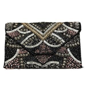 New Beaded Sequin Crossbody Clutch Bag